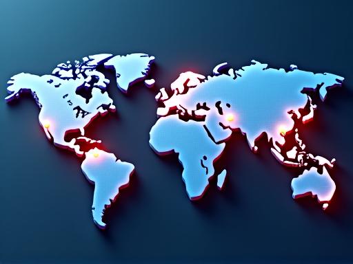 Stylized world map with connecting lines and illuminated nodes, symbolizing global talent networks