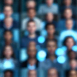 A diverse group of professional headshots, symbolizing a talent pool.